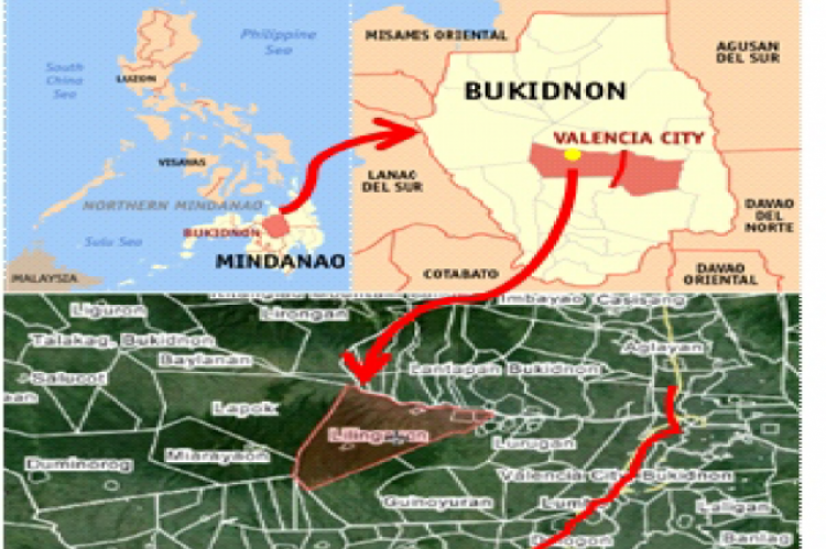 Map of Barangay Lilingayon, Valencia City, Bukidnon, Philippines 
