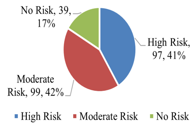 Severity of foot ulcers in participants.