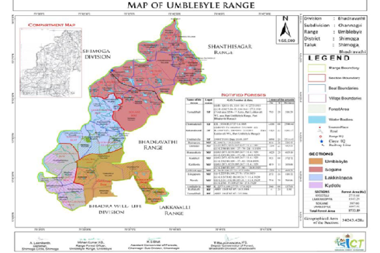 Map of Umblebyle Range Forest.