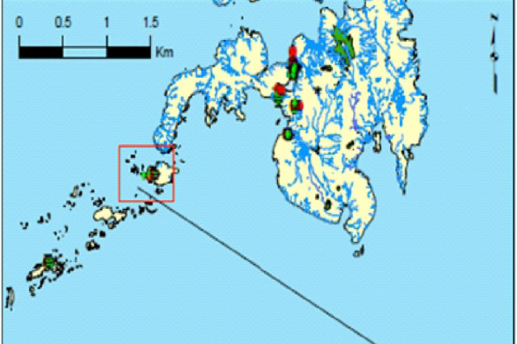 Geographic Information System (GIS)-generated map of Basilan area